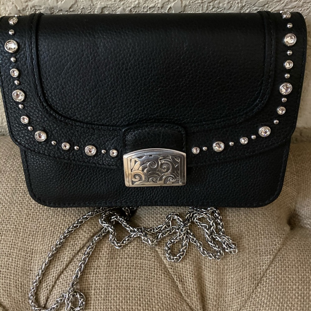 Brighton Black pebble leather purse - 2 straps